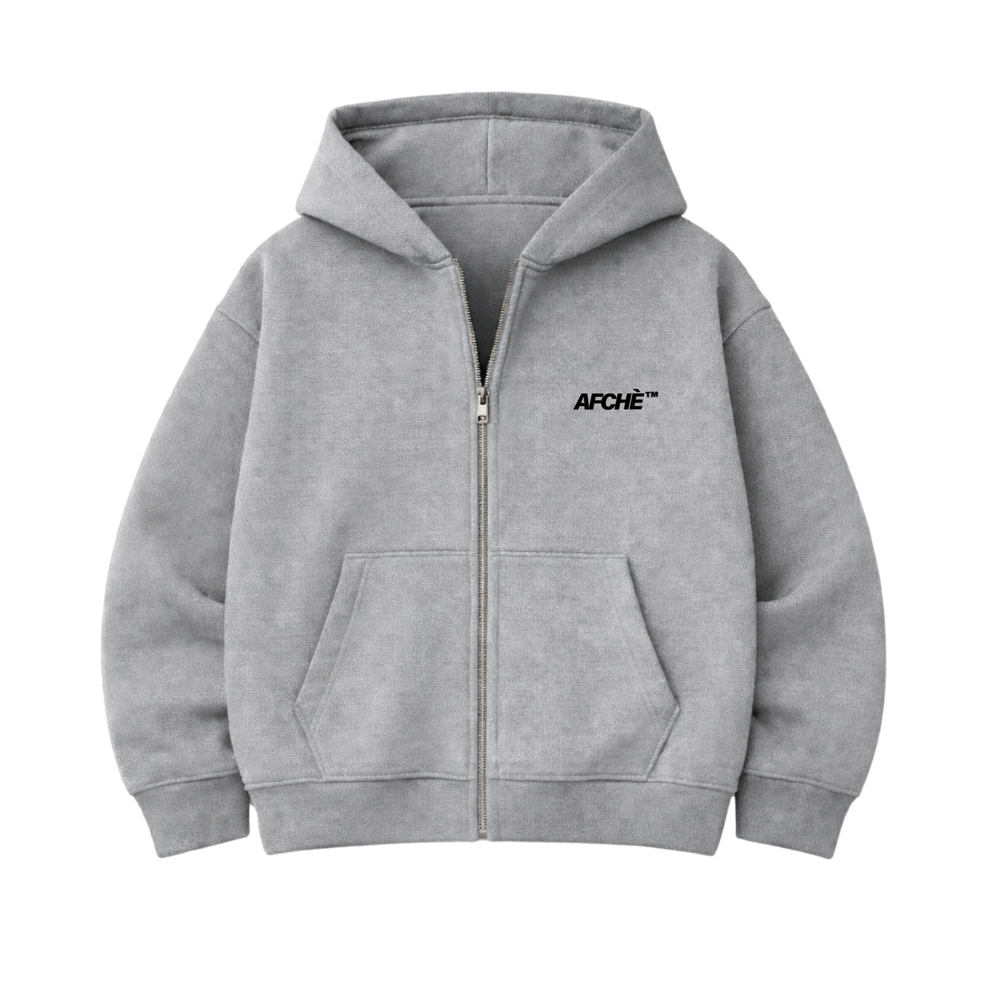 Grey Zip Hoodie